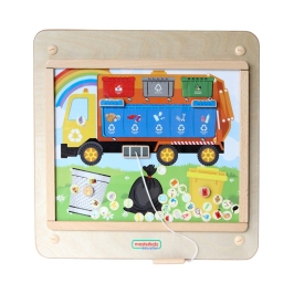 MASTERKIDZ Tablica Edukacyjna Segregacja Odpadów Montessori