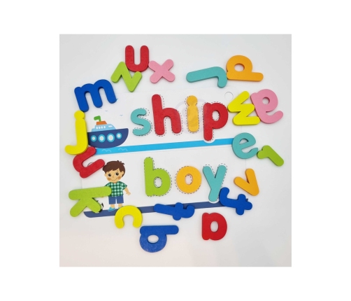 TOOKY TOY Puzzle Alfabet Montessori Nauka Literek Słów Zwierzątka 57 el.