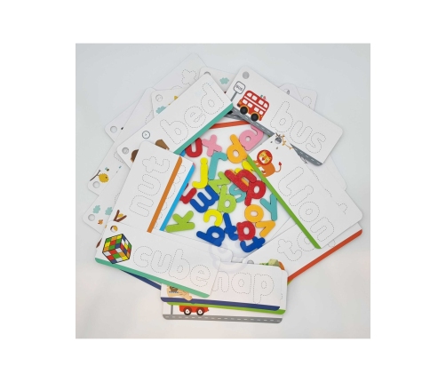 TOOKY TOY Puzzle Alfabet Montessori Nauka Literek Słów Zwierzątka 57 el.