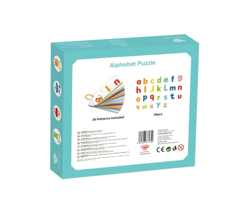 TOOKY TOY Puzzle Alfabet Montessori Nauka Literek Słów Zwierzątka 57 el.
