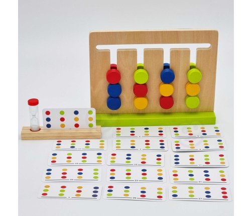 TOOKY TOY Gra Logiczna Układanka na Czas Kolory 30 Wzorów 18 el.