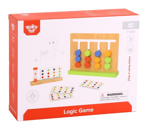 TOOKY TOY Gra Logiczna Układanka na Czas Kolory 30 Wzorów 18 el.