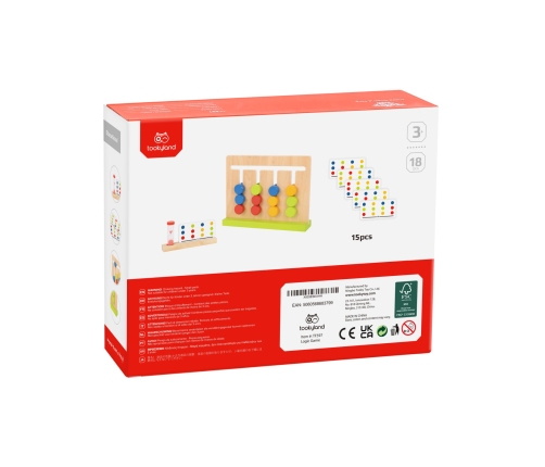 TOOKY TOY Gra Logiczna Układanka na Czas Kolory 30 Wzorów 18 el.