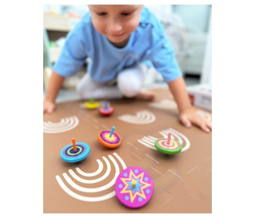 VIGA Kolorowy Bączek drewniany 1szt