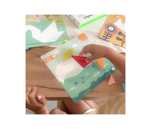 TOOKY TOY Puzzle Tangram Układanka dla Dzieci Nauka Kształtów Figury Kształty 18el.