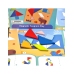 TOOKY TOY Puzzle Tangram Układanka dla Dzieci Nauka Kształtów Figury Kształty 18el.