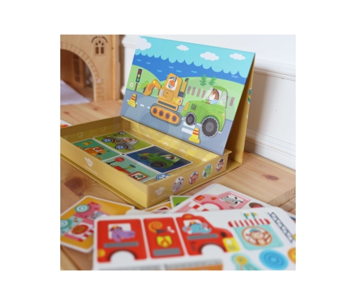 TOOKY TOY Układanka Edukacyjna Montessori Magnetyczne Pudełko dla Dzieci 80 el.