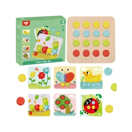 TOOKY TOY Układanka Klocki dla Dzieci Zwierzęta Dopasuj Nauka Kształtów Kolorów + Plansze