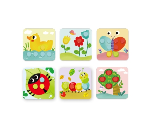 TOOKY TOY Układanka Klocki dla Dzieci Zwierzęta Dopasuj Nauka Kształtów Kolorów + Plansze