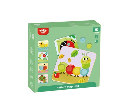 TOOKY TOY Układanka Klocki dla Dzieci Zwierzęta Dopasuj Nauka Kształtów Kolorów + Plansze