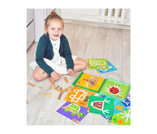 TOOKY TOY Układanka Gra Logiczna Łamigłówki Klocki Magnetyczne dla Dzieci 49 el.