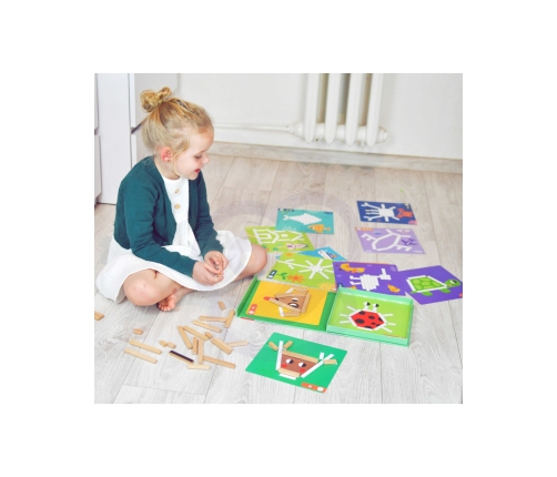 TOOKY TOY Układanka Gra Logiczna Łamigłówki Klocki Magnetyczne dla Dzieci 49 el.