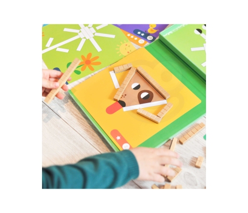 TOOKY TOY Układanka Gra Logiczna Łamigłówki Klocki Magnetyczne dla Dzieci 49 el.