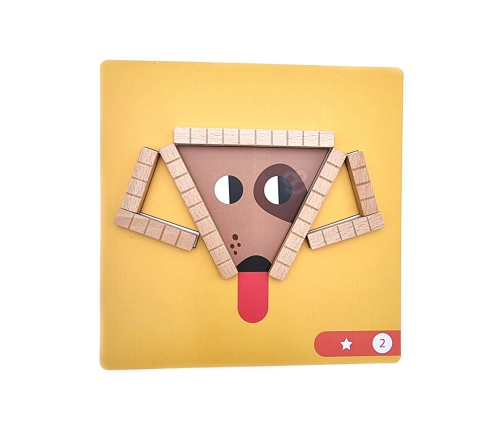 TOOKY TOY Układanka Gra Logiczna Łamigłówki Klocki Magnetyczne dla Dzieci 49 el.