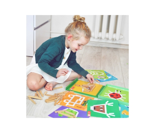 TOOKY TOY Układanka Gra Logiczna Łamigłówki Klocki Magnetyczne dla Dzieci 49 el.