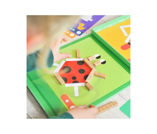 TOOKY TOY Układanka Gra Logiczna Łamigłówki Klocki Magnetyczne dla Dzieci 49 el.