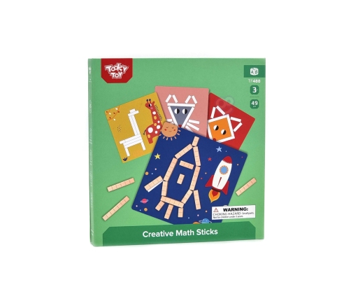 TOOKY TOY Układanka Gra Logiczna Łamigłówki Klocki Magnetyczne dla Dzieci 49 el.