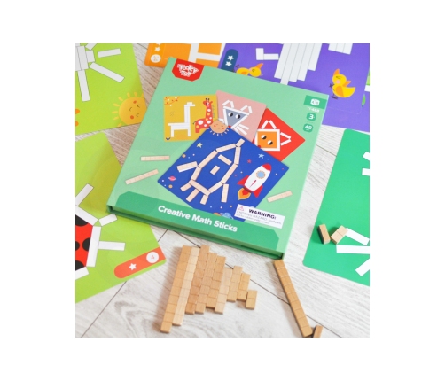 TOOKY TOY Układanka Gra Logiczna Łamigłówki Klocki Magnetyczne dla Dzieci 49 el.