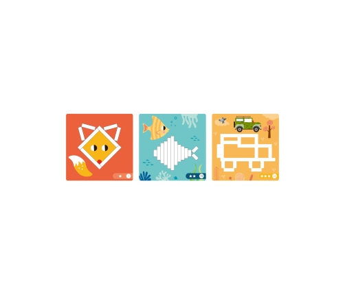 TOOKY TOY Układanka Gra Logiczna Łamigłówki Klocki Magnetyczne dla Dzieci 49 el.