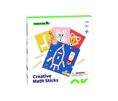 TOOKY TOY Układanka Gra Logiczna Łamigłówki Klocki Magnetyczne dla Dzieci 49 el.