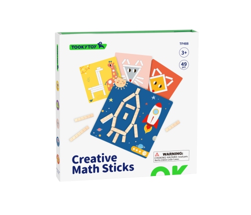 TOOKY TOY Układanka Gra Logiczna Łamigłówki Klocki Magnetyczne dla Dzieci 49 el.