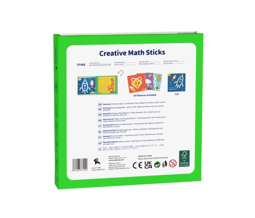 TOOKY TOY Układanka Gra Logiczna Łamigłówki Klocki Magnetyczne dla Dzieci 49 el.