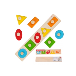 CLASSIC WORLD Układanka MONTESSORI dla Dzieci Nauka Kształtów Figur Kolorów 7 el.