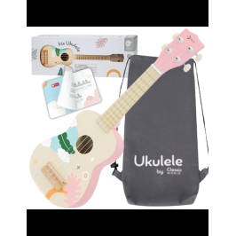 CLASSIC WORLD Drewniane Ukulele Gitara dla Dzieci Różowa CLASSIC WORLD Drewniane Ukulele Gitara dla Dzieci Różowa
