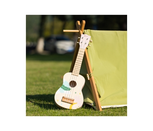 CLASSIC WORLD Drewniane Ukulele Gitara dla Dzieci Różowa