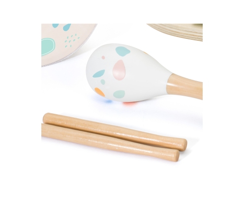 CLASSIC WORLD Zestaw Instrumenty Muzyczne dla Dzieci Cymbałki Bębenek Grzechotka  5 el.