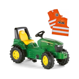 ROLLY TOYS John Deere Traktor na Pedały + Kamizelka Odblaskowa dla Dzieci Gratis