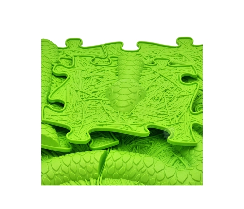 WOOPIE Mata Sensoryczna Ortopedyczna Puzzle Wąż Zielony 6 el.
