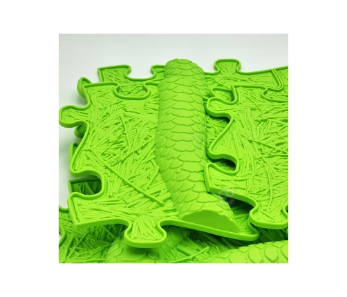 WOOPIE Mata Sensoryczna Ortopedyczna Puzzle Wąż Zielony 6 el.