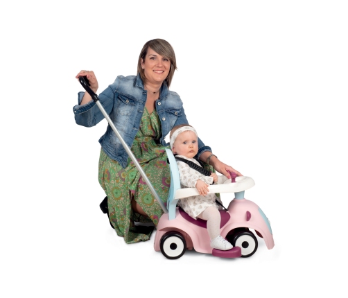 Stumjama mašīna ar rokturi SMOBY Maestro 3in1 Pink