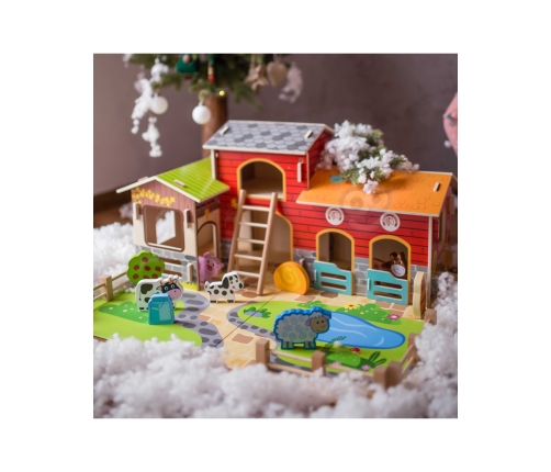 WOOPIE GREEN Mega Farma Figurki Zwierząt Stajnia Obora Kurnik 18 el.