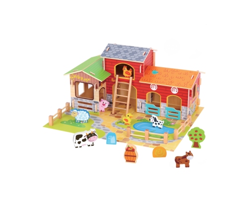 WOOPIE GREEN Mega Farma Figurki Zwierząt Stajnia Obora Kurnik 18 el.
