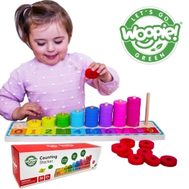 WOOPIE GREEN Układanka Nauka Liczenia i Kolorów Montessori 56 el. WOOPIE GREEN Układanka Nauka Liczenia i Kolorów Montessori 56 el.