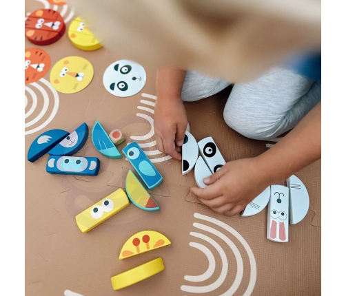 TOOKY TOY Gra Zręcznościowa Klocki Zwierzęta Certyfikat FSC