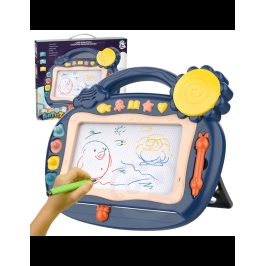 WOOPIE Znikopis Tablica Magnetyczna Kolorowa Stempelki Niebieski