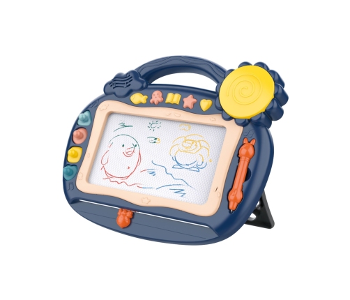 WOOPIE Znikopis Tablica Magnetyczna Kolorowa Stempelki Niebieski