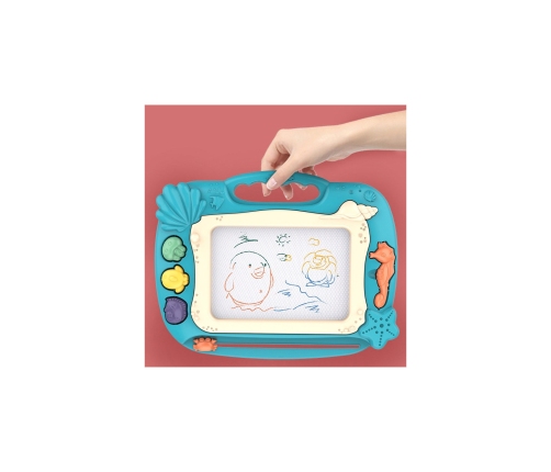 WOOPIE Znikopis Tablica Magnetyczna Kolorowa Stempelki Motyw Oceanu Zielony