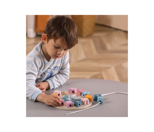 VIGA PolarB Sorter Kształtów Zegar nawlekanka Montessori