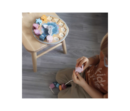 VIGA PolarB Sorter Kształtów Zegar nawlekanka Montessori