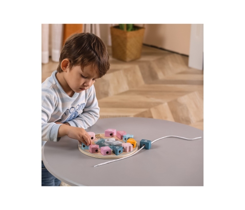 VIGA PolarB Sorter Kształtów Zegar nawlekanka Montessori