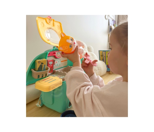 WOOPIE Kotek Przenośny Salon Piękoności 2w1 w Plecaku Transporter