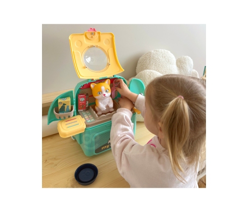 WOOPIE Kotek Przenośny Salon Piękoności 2w1 w Plecaku Transporter