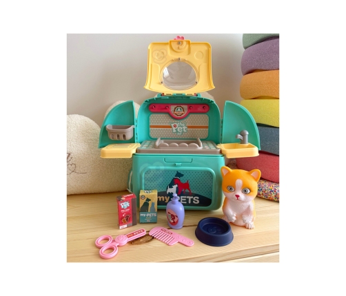 WOOPIE Kotek Przenośny Salon Piękoności 2w1 w Plecaku Transporter