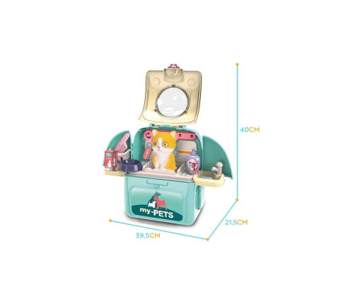 WOOPIE Kotek Przenośny Salon Piękoności 2w1 w Plecaku Transporter