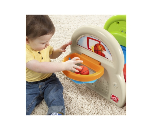 STEP2 Plac Zabaw Dla Dzieci Centrum Aktywności Zjeżdżalnia Koszykówka Baseball