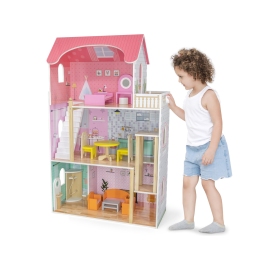 VIGA Duży Drewniany Domek dla Lalek